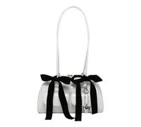 CAZSTYK Borsa estetica giapponese sotto le ascelle con fiocco e ciondolo in ecopelle borsa a tracolla per donne adolescenti borsa per uso quotidiano, Stile 05, One Size