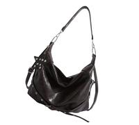 CAZSTYK Borsa tote a spalla morbida da donna | Borsa a tracolla in PU con cerniera e hardware con borchia a stella, pronta per trasporto quotidiano