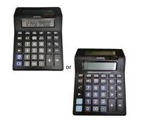 CAZSTYK Calcolatrice Solare Multifunzionale a Doppio Schermo per calcolatrice finanziaria Professionale con Ampio Display a Doppia Potenza per istituti finanziari Portatili