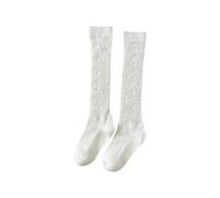 CAZSTYK Calzini per bambini da 3 a 8 anni con fiocco decorativo/cuore d'amore leggero lungo tubo calzature sotto il ginocchio in cotone per attività prescolare, Fiocco., M
