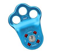CAZSTYK Carrucola da Arrampicata da 30 KN per la Gestione della, Blue | Puleggia per sartiame a carrucola singola in alluminio con struttura a tre fori