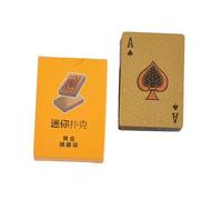CAZSTYK Carte da gioco dorate da viaggio portatile impermeabile carte da gioco pratiche riunioni di famiglia del partito carte da gioco d'oro
