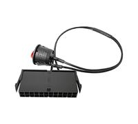 CAZSTYK Cavo adattatore on/off a 24 pin con interruttore di alimentazione a LED rosso, cavo da 35 cm per caso aperto minerario