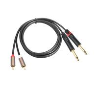 CAZSTYK Cavo portatile doppio da 6, 35 mm 1/4 pollice con punta, 5m | Riduzione del rumore, trasmissione stabile dei segnali in ambienti altamente richiesti con perdita segnali