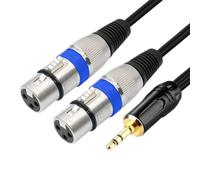 CAZSTYK Cavo schermato per adattatori vocali, Double mother 3M | Cavo Stereo Alte Prestazioni per Strumenti Musicali e Apparecchi Broadcast con Guaine in PVC Rinforzato