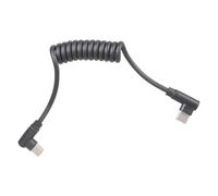 CAZSTYK Cavo USB da Tipo C a Tipo C da 40 W con connettori angolati | Cavo flessibile a spirale da 19 cm a 55 cm Alimentazione da 40 W e trasferimento dati a 480 Mbps per più