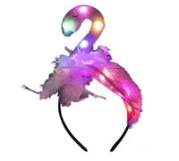 CAZSTYK Cerchietto per capelli con fenicottero 3D che si illumina, per feste di Natale, giochi di ruolo, fascia per bambini