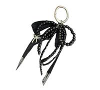 CAZSTYK Ciondolo a forma di fiocco con nastro delicato e perline per aggiungere un tocco di eleganza elegante portachiavi da donna