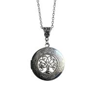 CAZSTYK Collana artistica con triquetra e albero progettata con uno scomparto segreto per la collana con medaglione con foto ' albero dei ricordi