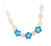 CAZSTYK Collana con ciondolo a conchiglia floreale in argilla | Gioielli eleganti e alla che abbinano all ' abbigliamento da ufficio che agli stili del fine settimana,