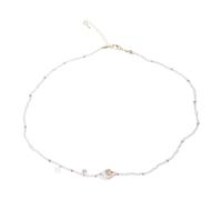 CAZSTYK Collana con perle d'acqua dolce naturali, catena regolabile per il collo, con ciondolo a forma di stella e perline, catenina per clavicola da donna