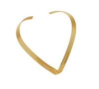 CAZSTYK Collana contemporanea con colletto a forma V con acciaio