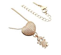 CAZSTYK Collana in rame color oro con ciondolo a forma cuore d ' amore per ragazzo e ragazza, da indossare ogni giorno in modo significativo
