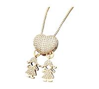 CAZSTYK Collana in rame color oro con ciondolo a forma cuore d ' amore per ragazzo e ragazza, da indossare ogni giorno in modo significativo