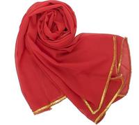 CAZSTYK Comoda sciarpa per danza del ventre per attività all'aperto calde con finiture dorate costruzione traspirante anca leggera anca, Rosso, Taglia unica