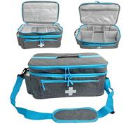 CAZSTYK Compatto pianificatore di farmaci per viaggi zaino in spalla scuola trasportabile grande capacità universitario tessuto divisore multistrato stoccaggio organizzato per la manutenzione di crisi