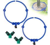 CAZSTYK Confezione da 2 cerchi per irrigazione delle radici degli alberi, sostanza ABS, permanente, modificabile all'ora, irrigazione profonda delle radici, facile installazione, strumenti di rifiuto