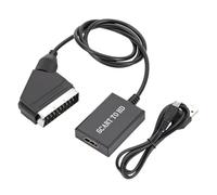 CAZSTYK Convertitori portatili da SCART a HDTV Alimentati tramite USB per segnali audio e video, spina di trasmissione e riproduzione 1080p/720p Adattatore audio in uscita