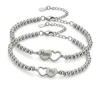 CAZSTYK Coppia di perline commoventi che simboleggiano l'amore, perfetta per madre e figlia, simbolo d'amore, One Size, come descritto, come descritto