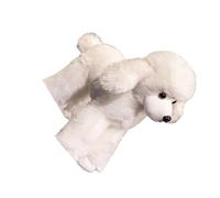CAZSTYK Cucciolo Cartone Animato, Giocattolo, White | Bambola a forma cucciolo morbida e confortevole imbottita in cotone, giocattolo per la prima educazione per la