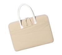 CAZSTYK Custodia per Laptop Resistente all ' Acqua con Fodera, Light Beige | Maniglia ergonomica, tasca frontale per accessori per tablet, bordi rinforzati e fessura imbottita a scomparti