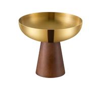 CAZSTYK da dessert in acciaio inossidabile con base in legno Elegante ciotola per gelato a stelo, ideale per riunioni famiglia, tazza da dessert alla