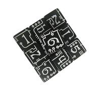 CAZSTYK Dadi numerici a Tema Industriale Acrilico tattile, Black | Dadi meccanici leggeri e infrangibili per strumenti gioco all ' aperto con tavolo da gioco ergonomico in acrilico