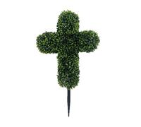 CAZSTYK Decorazione religiosa a tema pasquale con pianta finta che attraversa il paletto per le vacanze e il cimitero, decorazione religiosa