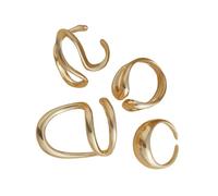 CAZSTYK Di 4 Apertura Regolabile Oro Aperto Gioielli In Lega Texture Presente Per Gli Amanti Della Moda Set, One Size, come descritto, come descritto