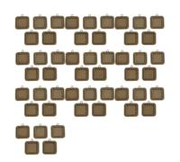 CAZSTYK di 50 basi quadrate pendenti pendenti vassoio gioielli parte pendente trovare lega texture per gioielli che fanno esposizione di nozze base portatile, Misura unica, come descritto