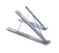 CAZSTYK Docking station pieghevole per laptop a 7 porte in alluminio con USB3.0 4K30hz Type C Port Stand e supporto in alluminio di raffreddamento