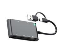 CAZSTYK Easy Plug and Play USB C e USB un lettore di schede intelligente non driver Necessità di intelligent/MS Card Accesso rapido ai dati USB C Card Reader