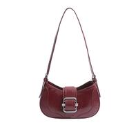 CAZSTYK Elegante borsa a tracolla da donna retrò borse ascellari interni spaziosi borsa casual in pelle PU borsa ascella borsa per tutti i giorni borsa a tracolla, Rosso, One Size