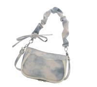 CAZSTYK Elegante borsa ascellare increspata in estetica giapponese borse a tracolla borsa in pelle PU per date di shopping e riunioni borsa alla moda quotidiana, D, One Size