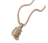 CAZSTYK Elegante collana con ciondolo a forma di Cristo in acrilico leggero con perline per uomo Street Wear simbolo religioso Hip Hop ciondolo collana, One Size, come descritto, come descritto