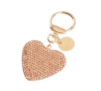 CAZSTYK Elegante portachiavi a forma di cuore con strass, decorazione per borsa, decorazione per auto, souvenir, regali speciali, accessorio per auto da donna, Champagne, Taglia unica