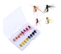 CAZSTYK Esche professionali per la pesca a mosca, con nuclei e custodia per attrezzatura da mosca con custodia trasparente