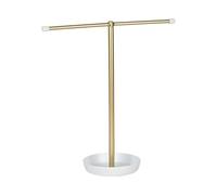 CAZSTYK Espositore per gioielli in ferro smontabile per capelli, Gold | Assemblaggio senza sforzo Utilizzo dello spazio verticale per collane Bracciali Organizzazione da tavolo Vanity