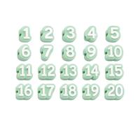 CAZSTYK Etichette per organizzazione a matita 20 buste numerate, Green | Facce bianche rialzate, vestibilità slip-on riutilizzabile, spazio per lo studio a casa