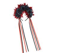 CAZSTYK Fascia per capelli leggera decorata con crisantemo confortevole per lunghe ore durante le feste di Halloween Fascia per capelli con fiori realistici