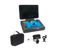 CAZSTYK Fish Finder portatile con ampia prospettiva di 195 gradi e staffa regolabile per osservazione subacquea chiara Fish Finder con luci a LED