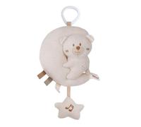 CAZSTYK Giocattolo Mobile per seggiolino Auto in Peluche con Musica, Bear | Appendiabiti per culla in cotone organico con carillon rilassante e fissaggio sicuro per lo sviluppo sensoriale e