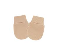 CAZSTYK Guanti da polso elastici anti graffio guanti per bambini per ragazzi ragazze 0-12 mesi guanti in cotone guanti per bambini guanti traspiranti morbidi per bambini, cachi, Taglia unica