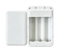 CAZSTYK Guscio per Batteria Portatile per 3x18650 Flat-Top, White | Custodia con supporto scorrevole con struttura assemblaggio senza saldatura, uso generale
