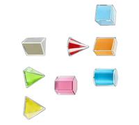 CAZSTYK Innovativi blocchi geometrici 3D, 8 pezzi, accessori educativi visivi per l'asilo e gli studenti elementari, bambole matematiche per bambini