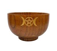 CAZSTYK Intagliato a mano Rituale Stoviglie Divinazione Strumento per Strega Gioco da Tavolo Puntelli Fornitura Ciotole di Legno Stoviglie Rituali