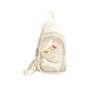 CAZSTYK Itabag - Zaino a tracolla da viaggio, escursionismo, borsa a tracolla, zaino da giorno, anime, borsa per feste, shopping, bianco, Big bag