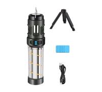 CAZSTYK Lanterna da Campeggio con Tappetino riscaldante Tipo C, Black | Luce LED ricaricabile con gancio e base magnetica per l ' uso sul tavolo della tenda e nei campeggi all ' aperto