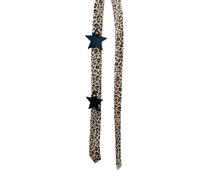 CAZSTYK Leopardi/Dot Patterned Cravatta delle Donne 2000 Stili Tessuto Confortevole Per La Notte Della Discoteca Giovane Cravatta, Stampa leopardata, Taglia unica