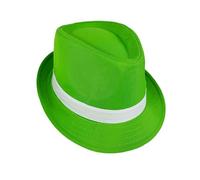 CAZSTYK Leprechaun - Copricapo Fedora con trifoglio, accessorio per la cultura irlandese, per festa irlandese, colore: verde